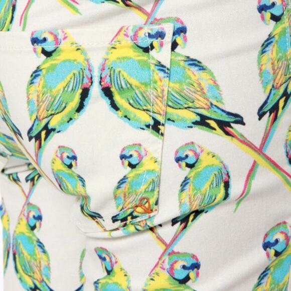 Dittos Denim Jessica Ivory Green Love Bird Print Jeggings Skinny Jeans NWT - Picture 11 of 11